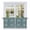 Multicolor, variant on Teal Yellow Tier Curtains, Modern Luxurious Geometric Abstract Art Light Filtering Kitchen Curtains, 2Pcs Rod Pocket Half Window Treatments Panels for Sink Cafe Cabinet Camper 27.5x36 Inches