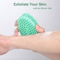 thumbnail image 4 of Exfoliating Silicone Body Scrubber 1 PC,Bath Body Scrubber for Skin Care,Green Soft Dead Skin Remover,2 in 1 Bath and Shampoo Brush,Body Shower Scrubber for All Kinds of Skin, 4 of 7
