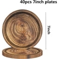 thumbnail image 2 of 80 Pcs Wood Grain Paper Plates Birthday Decorations Party Disposable Tableware for Lumberjack Camping Hunting Theme Party Supplies, Serves 40 Guests, 2 of 6