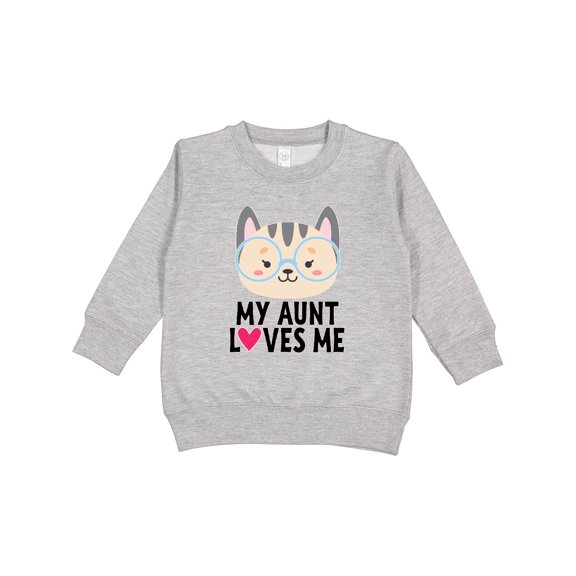Inktastic My Aunt Loves Me Niece Cat Toddler Sweatshirt