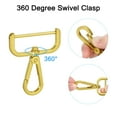 thumbnail image 4 of Uxcell 4Pack Swivel Clasps, 1.5" Detachable Snap Hook with Screwdriver, Gilding Gold, 4 of 7