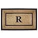 thumbnail image 3 of Nedia Home 18099R 22 x 36 in. Coir &amp; Rubber Frame Mat  Monogrammed R, 3 of 4