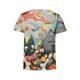 thumbnail image 5 of Tops de Ajuste Suelto para las Mujeres Sudadera Casual Impresa Manga Corta Cuello Redondo Superior, Poliéster, 5 of 5