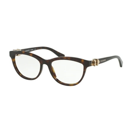 Coach 0HC6087 Optical Full Rim Cat Eye Womens Eyeglasses - Size 53 (Dark Tortoise / Transparent)
