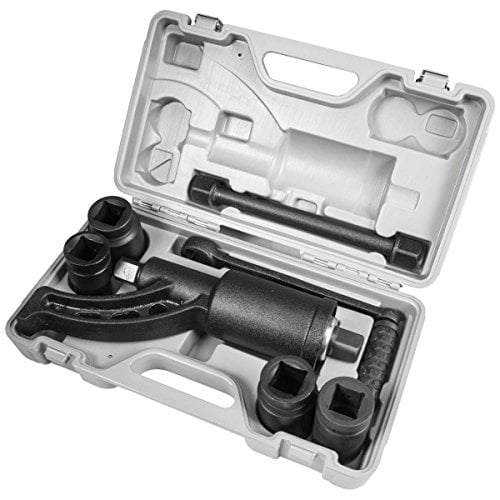 XtremepowerUS Multiplier Torque Wrench Labor Saving Lug Nut Wrench Cr-v Socket (Torque Wrench W/ 4 Socket) + Case