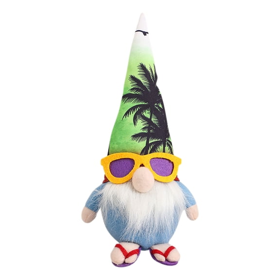 OutmaxHome Summer Beach Theme Gnome, Cute Plush Tiered Tray Decoration, for Farmhouse, Home, Kitchen