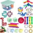 thumbnail image 1 of Honganda Sensory Fidget Toys Set, 33Pcs Stretchy String Stress Relief Toys Kit, 1 of 5