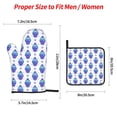 thumbnail image 2 of Pofeuu Winter Snowflake Skiing Skull Print Oven Mitts and Pot Holders 4 pcs Set,High Heat Resistant 500 Degree Extra Thicken Long Kitchen Cotton Oven Glove for Cooking, 2 of 6