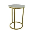 thumbnail image 5 of 24" Gold Metal and White Marble Nesting Side Tables, 5 of 6