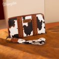 thumbnail image 5 of Wrangler Wristlet Western Wallet Boho Aztec Credit Card Holder for Women, Cow Print-Brown, 5 of 7