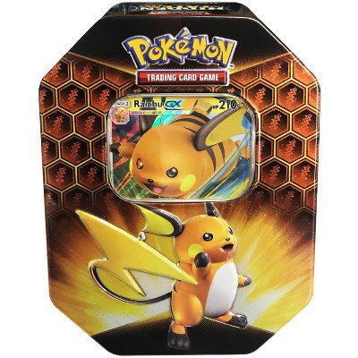 Pokemon 19 Hidden Fates Fall Tin Raichu Gx Trading Card Game Walmart Com