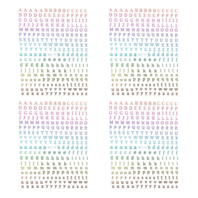 BRIGHTFUFU 4 hojas de pegatinas para decoración de uñas con letras, pegatinas autoadhesivas para uñas con alfabeto, accesorios de decoración
