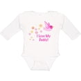 thumbnail image 3 of Inktastic I Love My Daddy Girls Long Sleeve Baby Bodysuit, 3 of 5