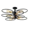thumbnail image 5 of Camilla 28 in. 9-Light Indoor Matte Black Finish Semi-Flush Mount Ceiling Light with Light Kit, 5 of 5