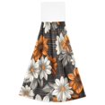 thumbnail image 7 of Yayeee Kitchen Hanging Hand Towels Set of 2 with Loop Bathroom Absorbent Tie Towel, Black Plaid Floral, 7 of 7