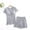 Gray, variant on Fengqque Comfortable Fit Postpartum Maternity Maternity Nursing Set V-neck Short Sleeved Postpartum Clothing For Pregnant Breastfeeding Dress Home Clothing Short Sleeved V-neck Dress