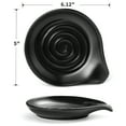 thumbnail image 3 of BPPEG Spoon Rest,6.1” Large Ceramic Spoon Rest For Kitchen Countertop Decor,Heat Resistant Cooking Utensils Tray,Coffee Spoon Rest,Black Kitchen Spoon Rest For Spoon Ladle Spatula, 3 of 7