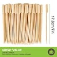 thumbnail image 3 of Koadzawe 1Pack 100Pcs Bamboo Wooden Paddle Picks Skewers Cocktail Picks Barbecue Stick For Bbq,Grilling,Barbeque Snacks,Appetizer, Dessert, Fruit, Sausage, Burger Appetizer Skewers, 3 of 9