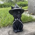 thumbnail image 4 of ZAXARRA Desktop Decor Halloween Cat Shaped Figurine Statue Resin Artware, 4 of 8