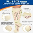 thumbnail image 2 of 4Pairs Plus Size Compression Socks for Women & Men 20-30 mmhg Extra Wide Calf Knee High Support Socks for Circulation,3XL, 2 of 7