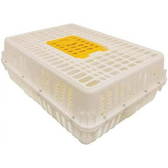 Stromberg's Heavy-Duty Poultry Transport Crate | Secure Chicken & Bird Carrier | Durable Plastic with Hinged Loading Door | Holds 4-5 Chickens