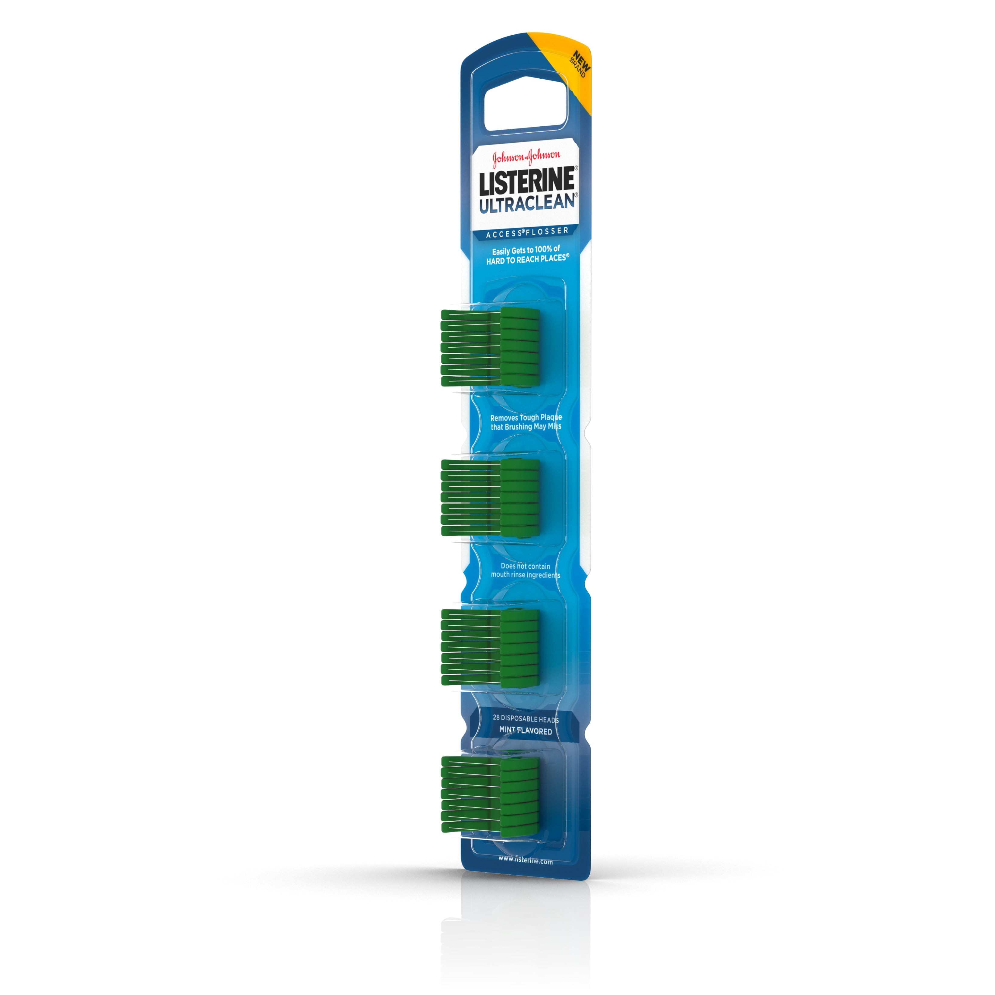(3 pack) Listerine Ultraclean Access Mint Flosser Refill Heads, 28 Count