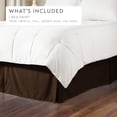 thumbnail image 4 of Tailored Pleated Bed Skirt Box Spring Frame Cover Dust Ruffle in Chocolate Brown for Cal King Size Bedding by Comfort Canopy, 4 of 12