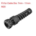 thumbnail image 2 of Uxcell M20 Metric Cable Gland Waterproof IP68 Nylon Black 2pcs, 2 of 4