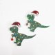 thumbnail image 5 of Pendientes navideños Yashi de arcoíris con forma de Dinosaurio de jengibre acrílicos, 5 of 5