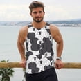 thumbnail image 6 of Gukieu Black And White Sheeps Print Men's Quick Dry Fitness Vest, Round Neck Sleeveless Fitness Bodybuilding Top-3X-Large, 6 of 7