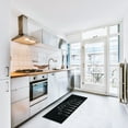 thumbnail image 2 of Chic Cutlery Print Kitchen Runner Rug Black with Soft Wool Effect - 48 x 20 inches, 2 of 5