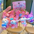 thumbnail image 2 of Kawaii Toys Sanrio Keychain Kuromi Kitty Anime Melody Cinnamonroll Key Buckle for School Bag Backpack Mobile Pendant Girls Gifts Gong Bohan LED, 2 of 2