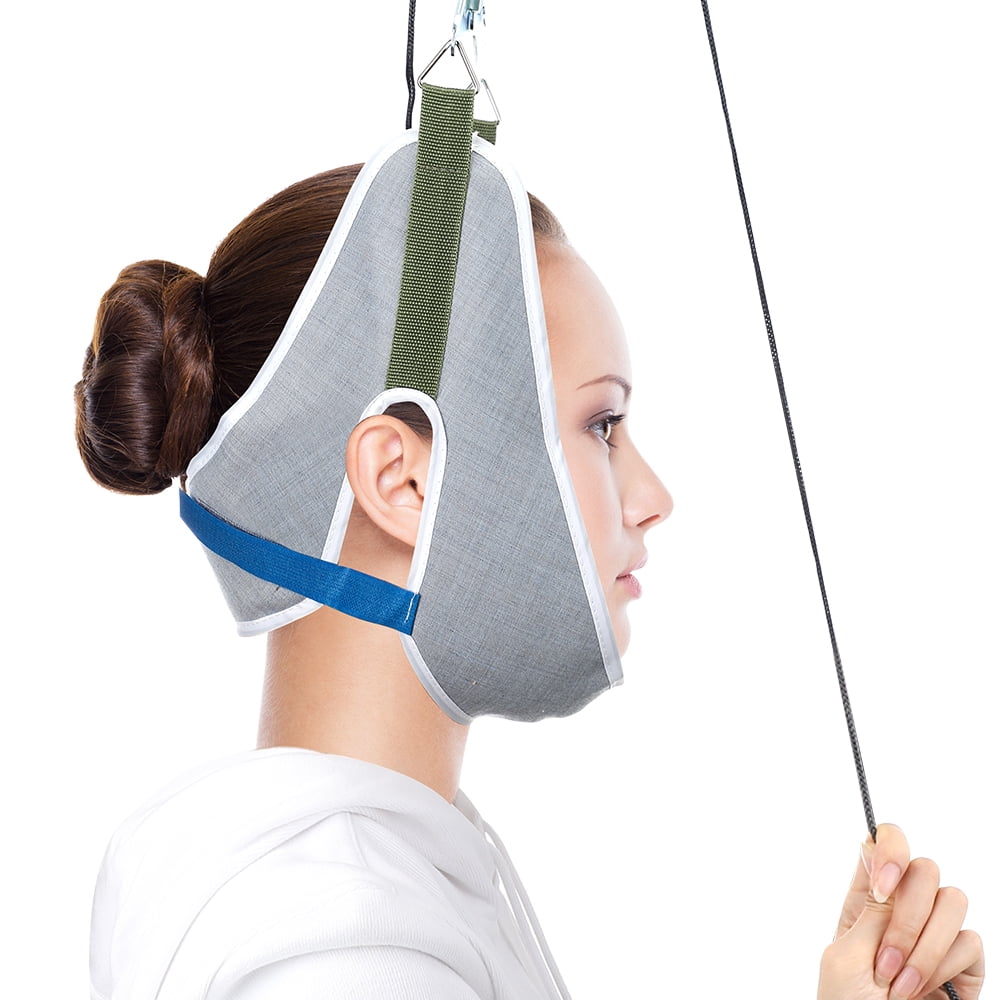 Flaremore Over-the-Door Cervical Neck Traction Device and Posture Corrector, Adjustable Head and Shoulder Stretcher for Discomfort Relief, Green