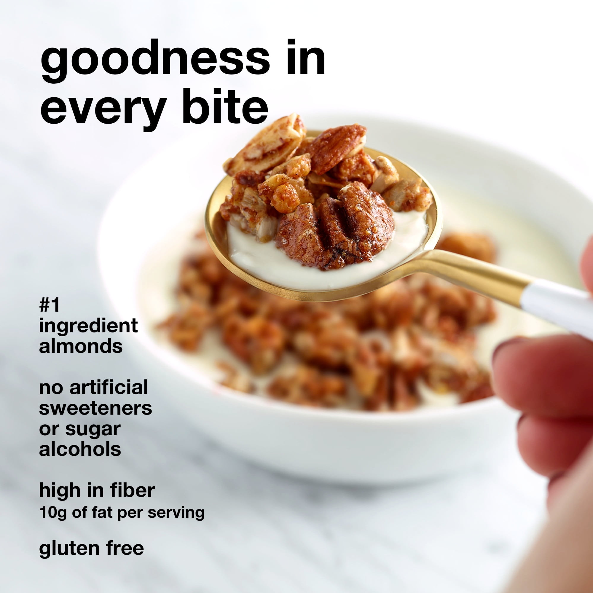 KIND ZERO Added Sugar Nut Granola, Apple Cinnamon, Gluten Free, 8oz Pouch, 1 Count