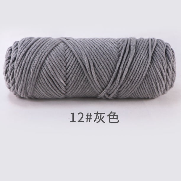 Xiao Hua Hilo gris, 100 g cada uno, 5 piezas - Hilo acrílico suave para ganchillo, punto y manualidades - Perfecto para bufandas, suéteres y proyectos de decoración del hogar