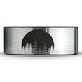 thumbnail image 2 of Tungsten Night Skyline Outdoor Camping Band Ring 8mm Men Women Comfort Fit Brushed Gray Flat Cut Black Polished, 2 of 4