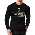 thumbnail image 2 of Men's Hello Darkness My Old Friend Shirts Waffle Long Sleeve T-Shirt St. Patrick's Day Shirt, 2 of 6