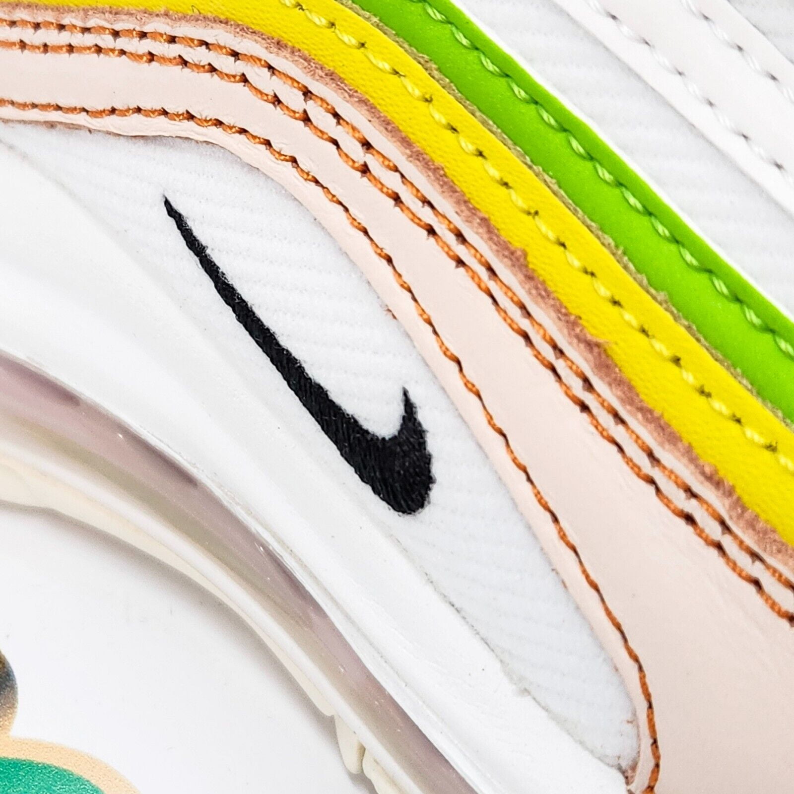 white multicolor air max 97