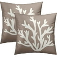 thumbnail image 2 of Summer Gray Coral Throw Pillow Cover 16x16 Inch Pack of 2 Grey and White Beach Ocean Cushion Pillow Case Square Cotton Nautical Coastal Pillowcase for Party Bed Sofa Home Car Bedroom Outdoor, 2 of 6
