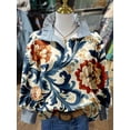 thumbnail image 1 of Spring Fashion Women's Ruffled Stand-up Collar Shirt Loose Temperament Commuter Long Sleeve Top, 1 of 5