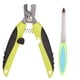 thumbnail image 1 of Tijeras para uñas para mascotas, cortauñas profesional de acero inoxidable para mascotas con mangos ergonómicos para perros y gatos, verde y negro PTk111, 1 of 8