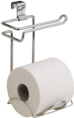 InterDesign Classico Tulip Free Standing Toilet Paper Roll Holder for Bathroom S 
