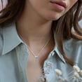 thumbnail image 3 of ChicSilver Pure 925 Sterling Silver Heart Necklace for Women March Birthstone Jewelry Graduation Mother's Day Anniversary Birthdaty Gifts for Her Wife Mom, 3 of 9