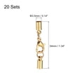 thumbnail image 2 of Uxcell 20 Sets Leather Cord End Caps Fit 3.3mm Cords, Light Golden, 2 of 7