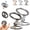 Silve + Black, variant on Double-Sided Magnetic Fidget Spinner Stand, 360° Rotation, Double Sided Folding Phone Holder Dual Rings & Strong Adhesion, for Desk Car Gym Travel (Silver)