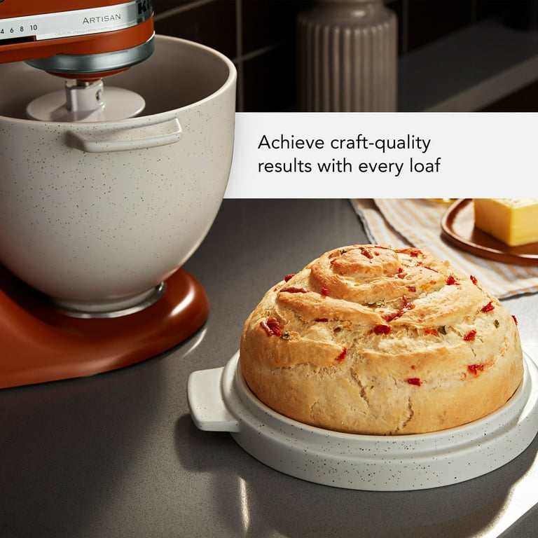 Glass Bread Bowl with Baking Lid for Kitchenaid Stand Mixer
