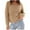 Khaki, variant on TFEOQRY Sweater Coat for Women Solid Color Button Knitted Sweater Long Sleeved Round Neck Knitted Jacket Brown