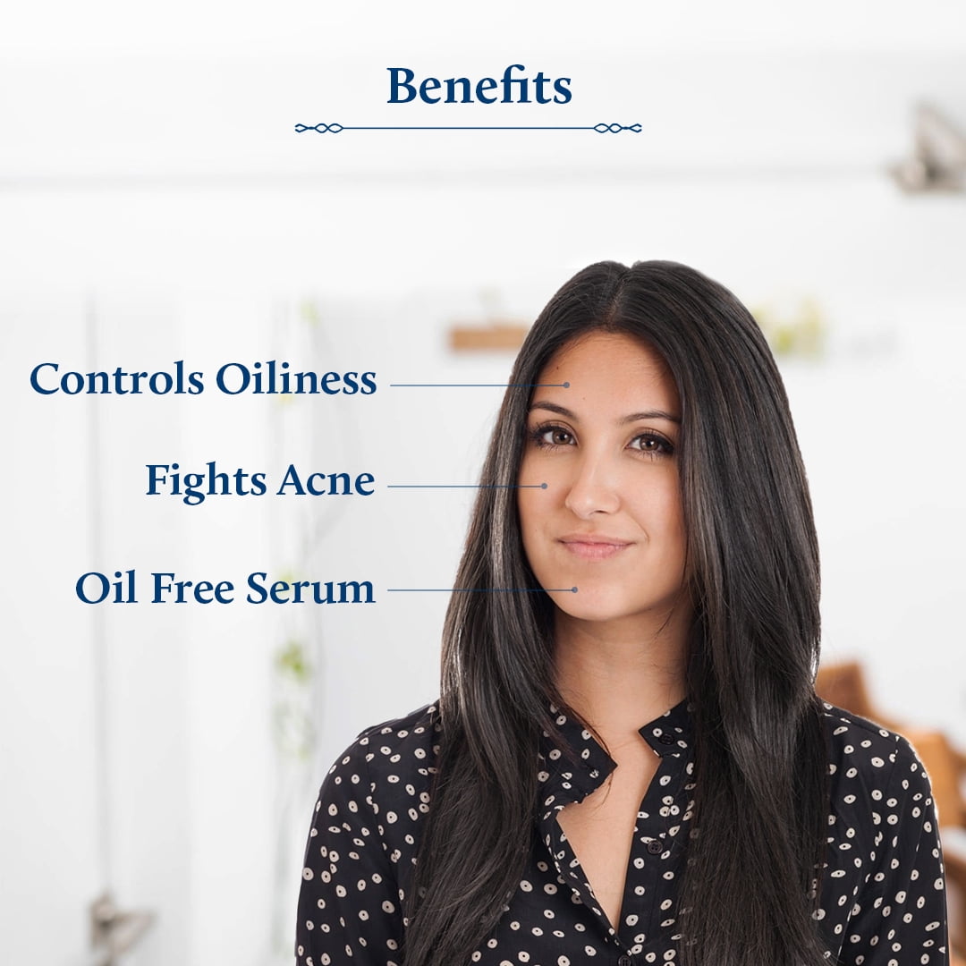 Blue Nectar Plum Face Serum for Acne Prone Skin | Oil Free Anti Acne Serum for Oily Skin (8 Herbs, 1 Fl Oz)