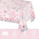 thumbnail image 3 of MGEZCOO - Paquete de 3 manteles de mariposas desechables de plástico para mesa, decoración de cumpleaños para niñas y niños, 108 x 54 pulgadas, 3 of 7