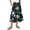 Black, variant on Unir Women Assorted Vintage Floral Print Multi-Tiered Flow Four Way Stretch Midi Skirt Drawstring Ruffle Waist Casual Side Pocket Long Bottom 1PC S-XXL Plus Size Friendly